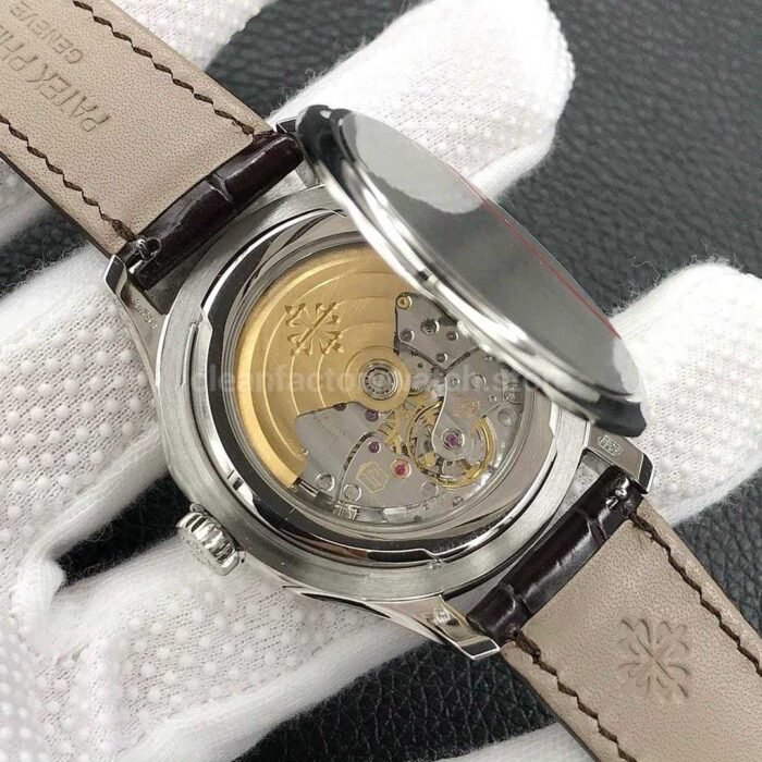 3K Factory Patek Philippe Calatrava 5227G 001 39mm White Gold Leather Strap Champagne Dial 3 Super Clone Watch,Clean Factory Watch