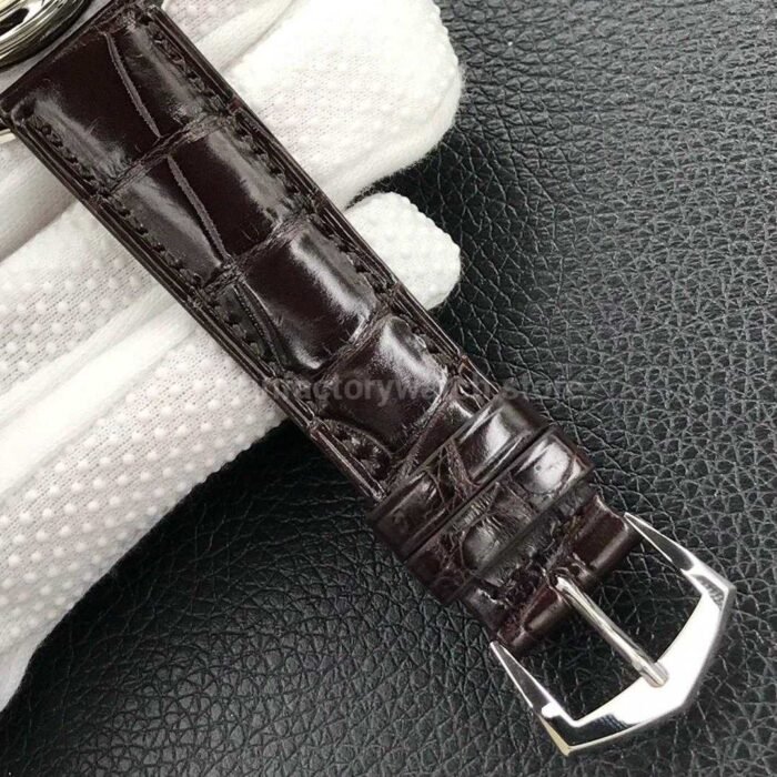 3K Factory Patek Philippe Calatrava 5227G 001 39mm White Gold Leather Strap Champagne Dial 7 Super Clone Watch,Clean Factory Watch