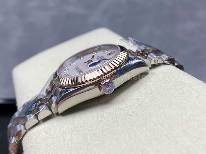 8 Factory Rolex counterweight Datejust 278271 0026 31mm Half Rose Gold Diamond Mother Of pearl Dial 9 Super Clone Watch,Clean Factory Watch
