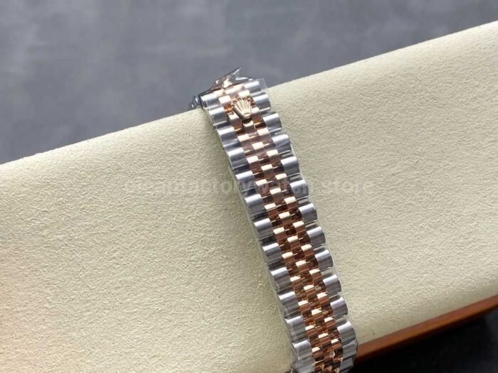 8 Factory Rolex counterweight Datejust 278271 0028 31mm Half Rose Gold Diamond Brown Dial Jubilee 8 Super Clone Watch,Clean Factory Watch