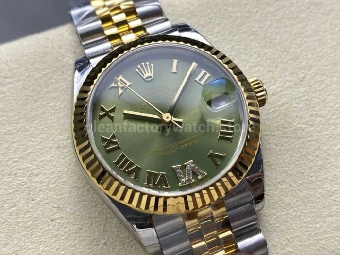 8 Factory Rolex counterweight Datejust 278273 0016 31mm Half Yellow Gold Roman Numerals Diam 4 Super Clone Watch,Clean Factory Watch