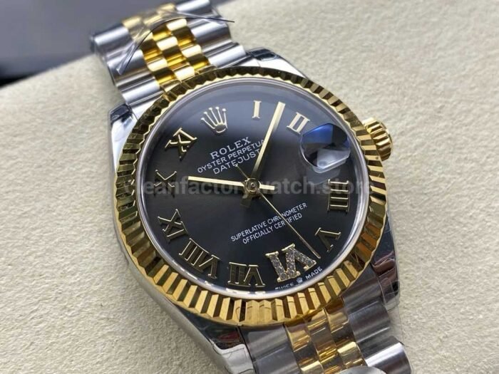 8 Factory Rolex counterweight Datejust 278273 0018 31mm Half Yellow Gold Roman Numerals 6 Super Clone Watch,Clean Factory Watch