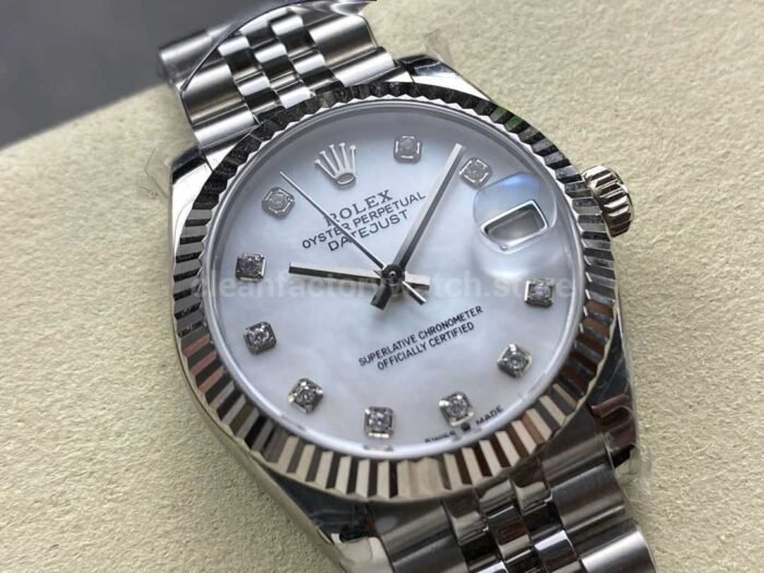 8+ Factory Rolex counterweight Datejust 278274-0006 31mm Full Steel Diamond Mother Of Pearl Dial Jubilee - Image 2
