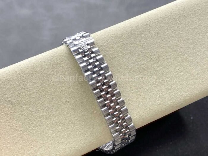 8+ Factory Rolex counterweight Datejust 278384RBR-0014 31mm Diamond White Gold Bezel Full 904L Roman Numerals White Dial Jubilee - Image 9