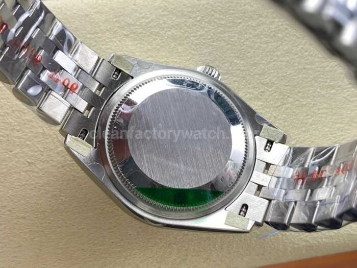 8+ Factory Rolex counterweight Datejust 278384RBR-0014 31mm Diamond White Gold Bezel Full 904L Roman Numerals White Dial Jubilee - Image 8