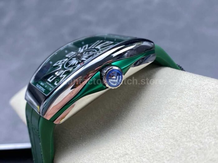 ABF Factory Franck Muller Vanguard V 45 SC DT YACHT 45mm Steel Rubber Strap Arabic Numerals Green 6 Super Clone Watch,Clean Factory Watch