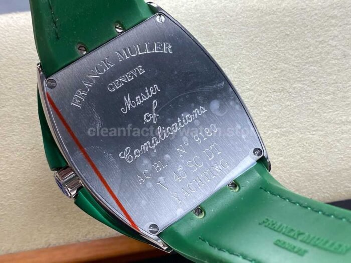 ABF Factory Franck Muller Vanguard V 45 SC DT YACHT 45mm Steel Rubber Strap Arabic Numerals Green 9 Super Clone Watch,Clean Factory Watch