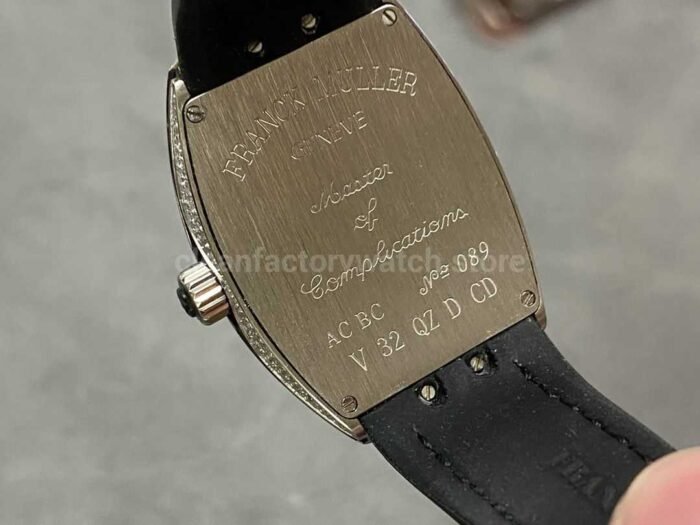 ABF Factory Franck Muller Vanguard V45 44mm Diamond Titanium Leather Strap Black Dial 8 Super Clone Watch,Clean Factory Watch