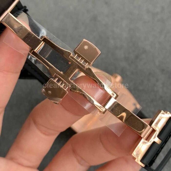 ABF Factory Franck Muller Vanguard V45 44mm Rose Gold Rubber Strap Black Dial 2 1 Super Clone Watch,Clean Factory Watch