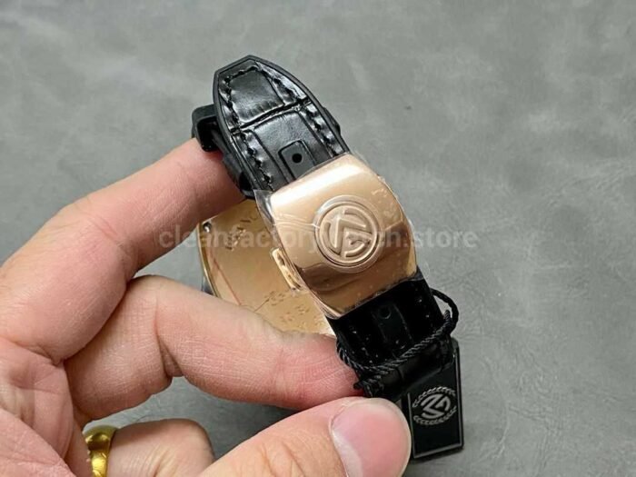 ABF Factory Franck Muller Vanguard V45 44mm Rose Gold Rubber Strap Black Dial 4 Super Clone Watch,Clean Factory Watch