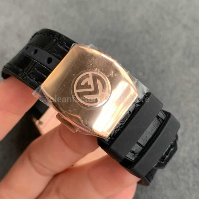 ABF Factory Franck Muller Vanguard V45 44mm Rose Gold Rubber Strap Black Dial 5 1 Super Clone Watch,Clean Factory Watch