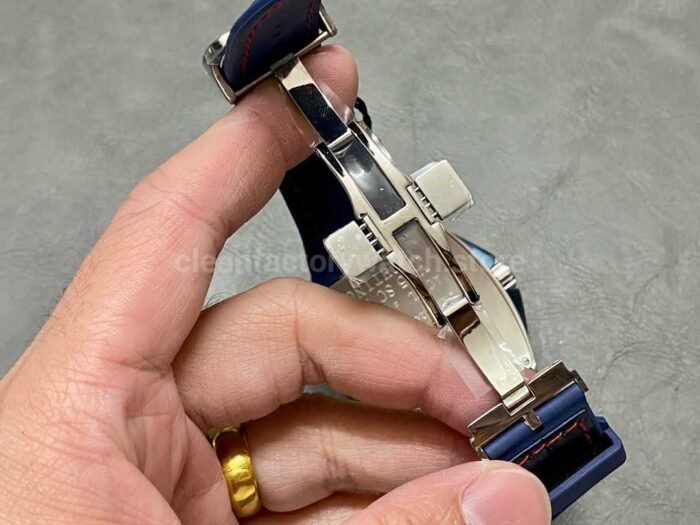 ABF Factory Franck Muller Vanguard V45 44mm Steel Rubber Strap Blue Dial 3 Super Clone Watch,Clean Factory Watch