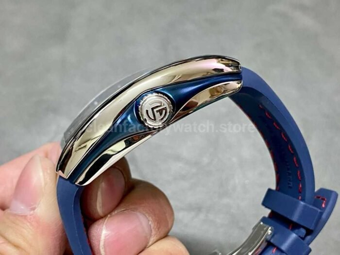 ABF Factory Franck Muller Vanguard V45 44mm Steel Rubber Strap Blue Dial 4 Super Clone Watch,Clean Factory Watch