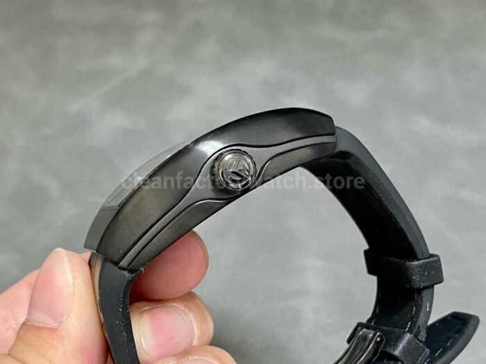 ABF Factory Franck Muller Vanguard V45 44mm Steel Rubber Strap Full Black Dial 4 Super Clone Watch,Clean Factory Watch