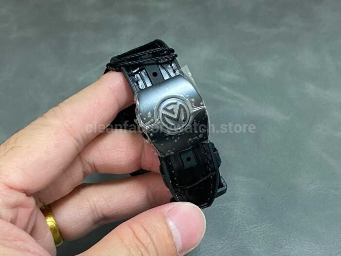 ABF Factory Franck Muller Vanguard V45 44mm Steel Rubber Strap Full Black Dial 5 Super Clone Watch,Clean Factory Watch