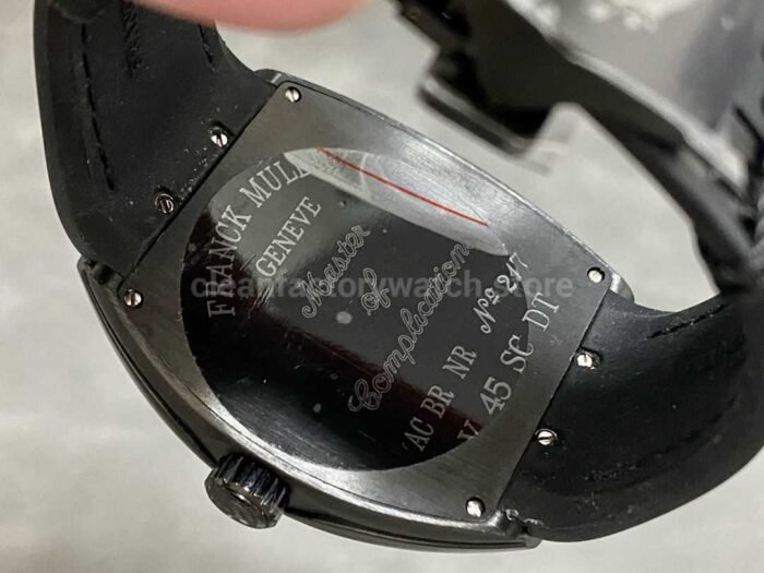 ABF Factory Franck Muller Vanguard V45 44mm Steel Rubber Strap Full Black Dial 6 Super Clone Watch,Clean Factory Watch