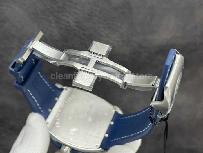 ABF Factory Franck Muller Vanguard V45 44mm SteelDiamond Rubber Strap Blue Dial 1 Super Clone Watch,Clean Factory Watch
