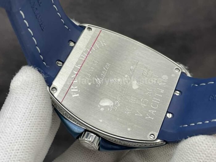 ABF Factory Franck Muller Vanguard V45 44mm SteelDiamond Rubber Strap Blue Dial 7 Super Clone Watch,Clean Factory Watch
