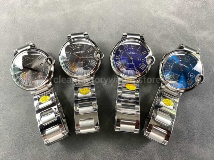 AF Factory Cartier Ballon Bleu 42mm Full Steel Roman Numerals Brown Dial - Image 11