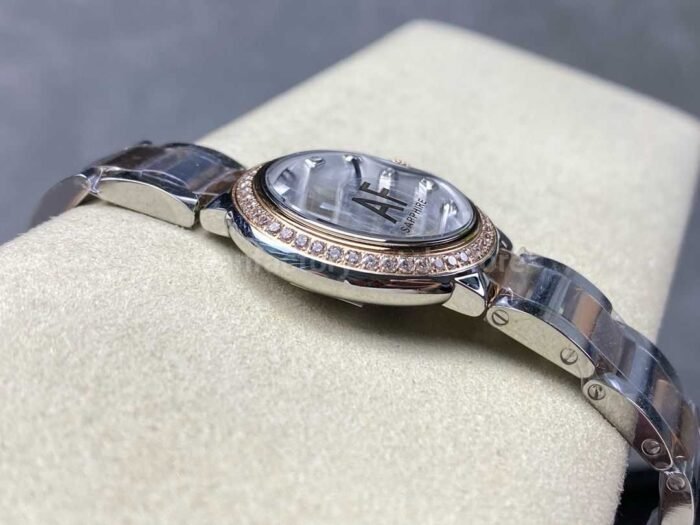 AF Factory Cartier Ballon Bleu W3BB0025 28mm Diamond Bezel Rose GoldSteel Roman Numerals&Diamond Silver Dial - Image 6
