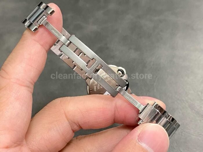 AF Factory Cartier Ballon Bleu W69010Z4 28mm Full Steel Roman Numerals Silver Dial - Image 9