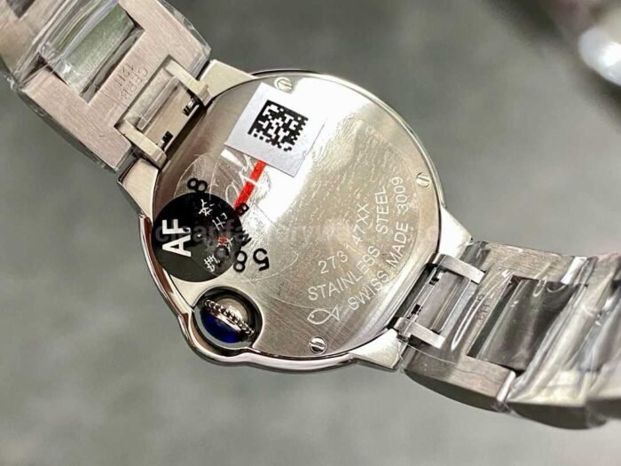 AF Factory Cartier Ballon Bleu W69010Z4 28mm Full Steel Roman Numerals Silver Dial - Image 7