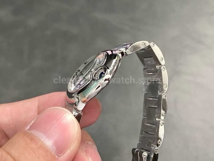 AF Factory Cartier Ballon Bleu W69010Z4 28mm Full Steel Roman Numerals Silver Dial - Image 6