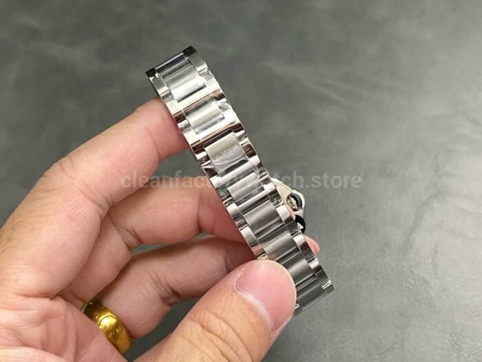 AF Factory Cartier Ballon Bleu W69010Z4 28mm Full Steel Roman Numerals Silver Dial - Image 8