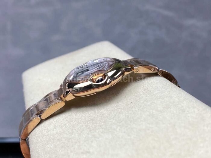 AF Factory Cartier Ballon Bleu WE902025 28mm Full Rose Gold Roman Numerals&Diamond Silver Dial - Image 7