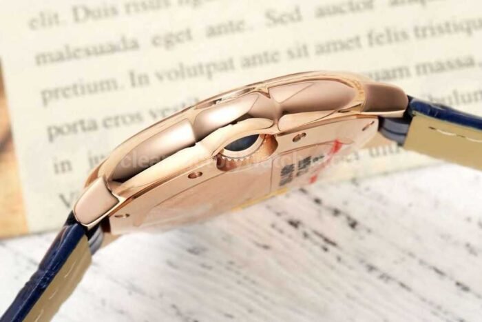 AF Factory Cartier Ballon Bleu WGBB0052 33mm Rose Gold  Leather Strap Diamond&Roman Numerals Silver Dial - Image 7