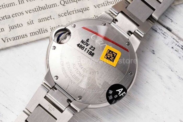 AF Factory Cartier Ballon Bleu WSBB0046 33mm Full Steel Roman Numerals Pink Dial 3 Super Clone Watch,Clean Factory Watch