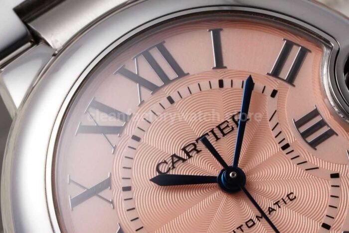 AF Factory Cartier Ballon Bleu WSBB0046 33mm Full Steel Roman Numerals Pink Dial 5 Super Clone Watch,Clean Factory Watch