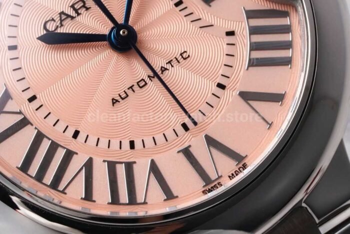 AF Factory Cartier Ballon Bleu WSBB0046 33mm Full Steel Roman Numerals Pink Dial 9 Super Clone Watch,Clean Factory Watch