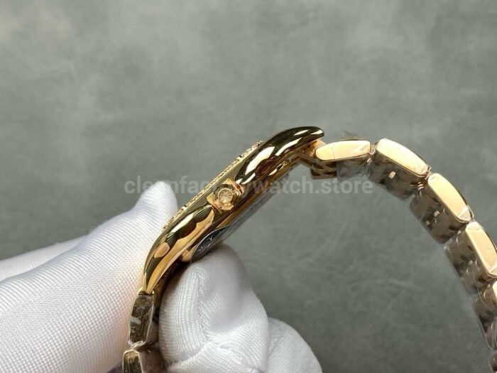 AF Factory Cartier Panthère 27mm Diamond Bezel Full Rose Gold Red Dial - Image 6