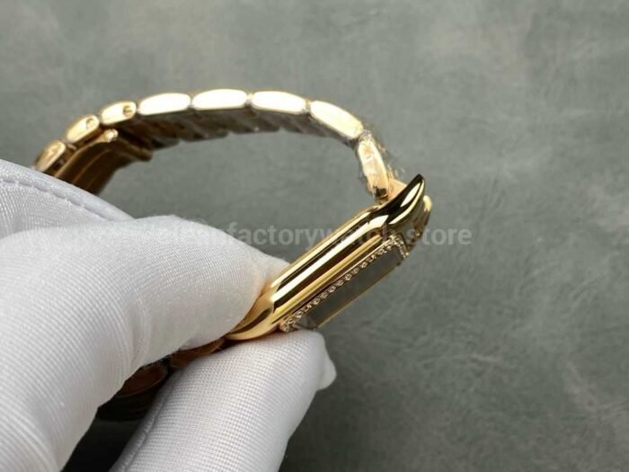 AF Factory Cartier Panthère 27mm Diamond Bezel Full Rose Gold Red Dial - Image 5