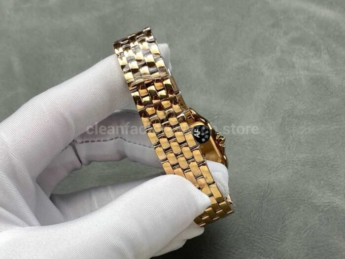 AF Factory Cartier Panthère 27mm Diamond Bezel Full Rose Gold Red Dial - Image 8