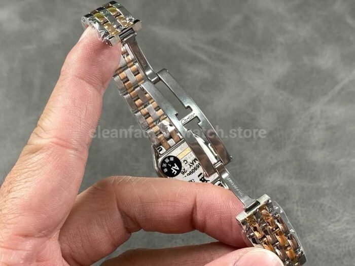 AF Factory Cartier Panthere W3PN0006 22mm Diamond Bezel Half Gold Roman Numerals Silver Dial 3 Super Clone Watch,Clean Factory Watch