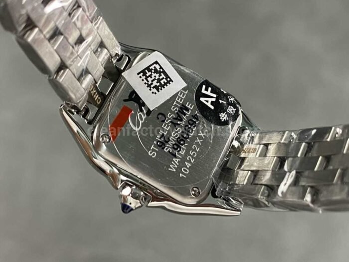 AF Factory Cartier Panthere W4PN0007 22mm Diamond Bezel Full Steel Roman Numerals Silver Dial 6 Super Clone Watch,Clean Factory Watch