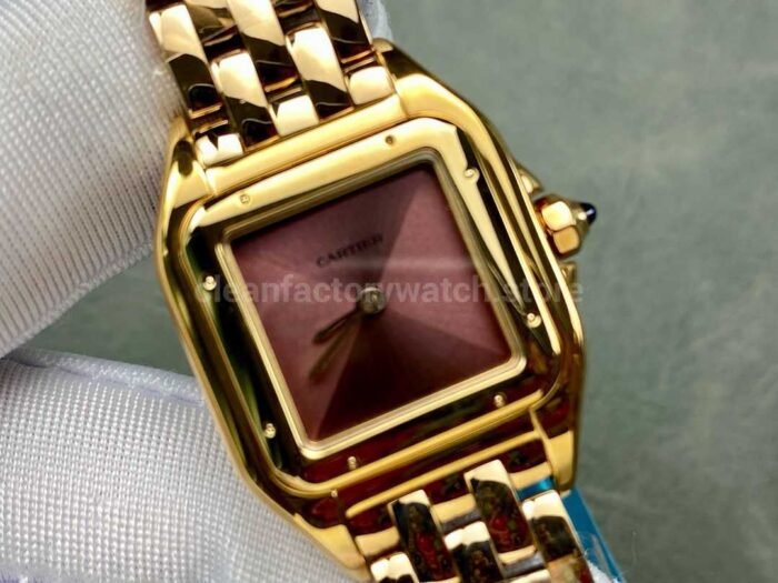 AF Factory Cartier Panthere WJPN0035 22mm Full Rose Gold Red Dial 4 Super Clone Watch,Clean Factory Watch