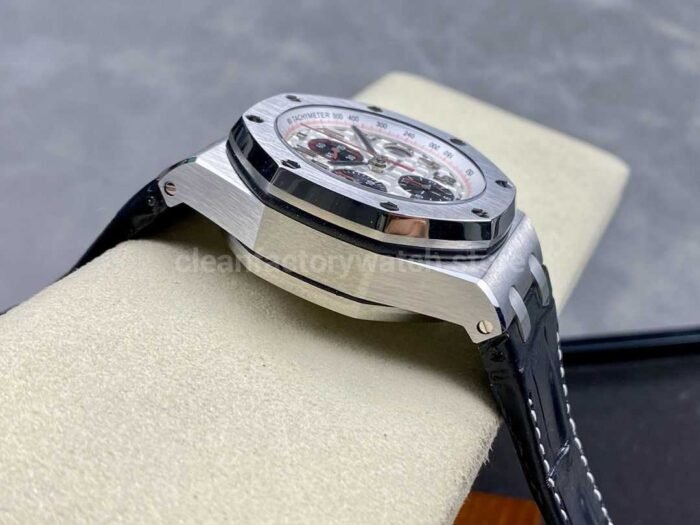 APF Factory Audemars Piguet Royal Oak Offshore Chronograph 26170ST.OO.D101CR.02 42mm Steel Leather Strap Arabic Numerals Silver Dial - Image 5