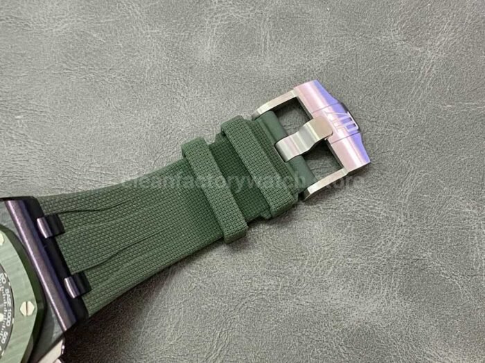 APF Factory Audemars Piguet Royal Oak Offshore Chronograph 26405CE.OO.A056CA.01 44mm Ceramic Rubber Strap Arabic Numerals Green Dial - Image 8