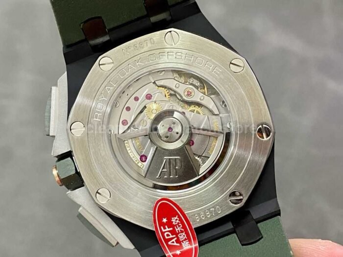 APF Factory Audemars Piguet Royal Oak Offshore Chronograph 26405CE.OO.A056CA.01 44mm Ceramic Rubber Strap Arabic Numerals Green Dial - Image 7