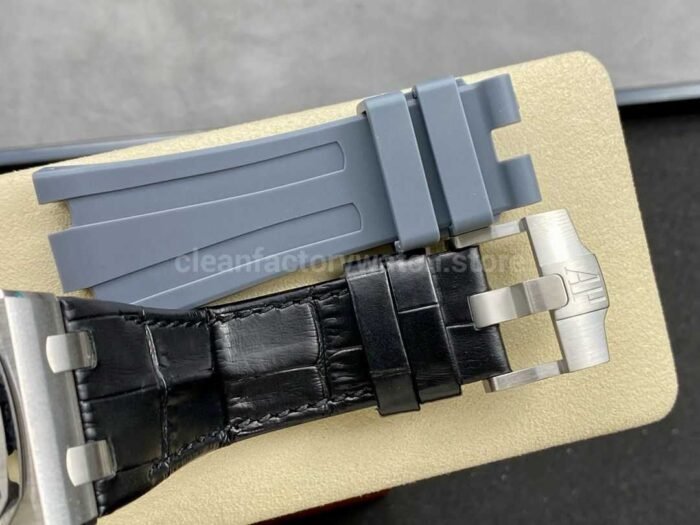 APF Factory Audemars Piguet Royal Oak Offshore Chronograph 26470ST.OO.A104CR.01 42mm Steel Leather Strap Arabic Numerals Grey Dial - Image 9