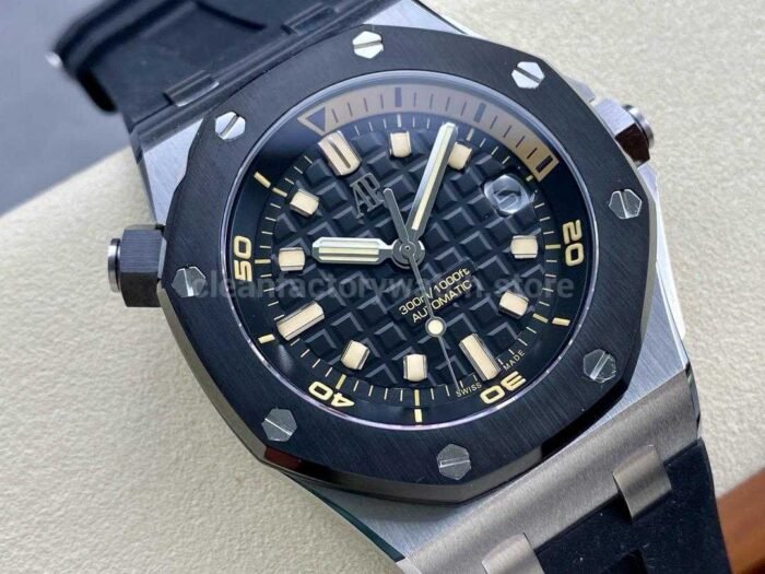 APF Factory Audemars Piguet Royal Oak Offshore Diver 15720CN.OO.A002CA.01 42mm White Gold Rubber Strap Black Dial - Image 2
