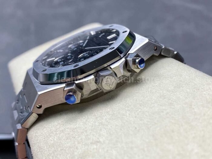 BF Factory Audemars Piguet Royal Oak Chronograph 26240ST.OO .1320ST.06 41mm Full Steel Black 4 Super Clone Watch,Clean Factory Watch