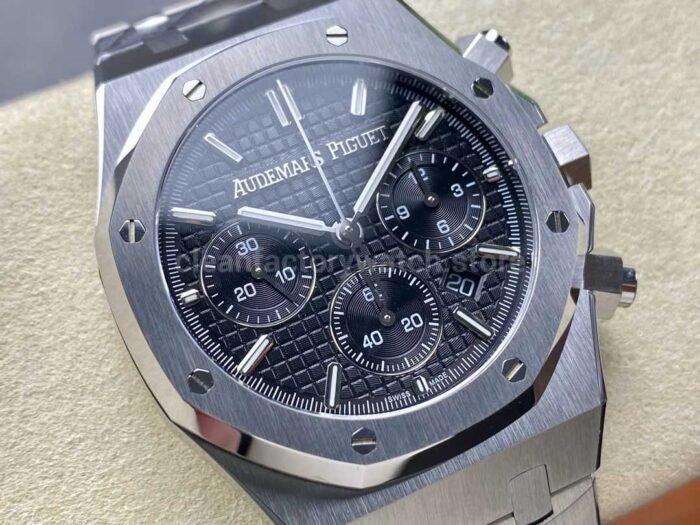 BF Factory Audemars Piguet Royal Oak Chronograph 26240ST.OO .1320ST.06 41mm Full Steel Black Di 1 Super Clone Watch,Clean Factory Watch