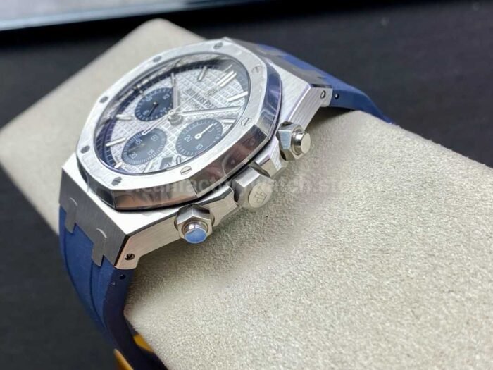 BF Factory Audemars Piguet Royal Oak Chronograph 26326ST.OO.D027CA.01 41mm Steel Rubber Strap Blue Eye Silver Dial - Image 6