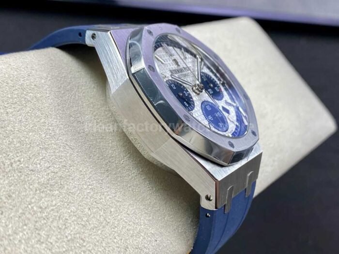 BF Factory Audemars Piguet Royal Oak Chronograph 26326ST.OO.D027CA.01 41mm Steel Rubber Strap Blue Eye Silver Dial - Image 5