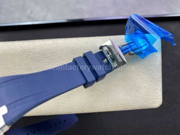 BF Factory Audemars Piguet Royal Oak Chronograph 26326ST.OO.D027CA.01 41mm Steel Rubber Strap Blue Eye Silver Dial - Image 8