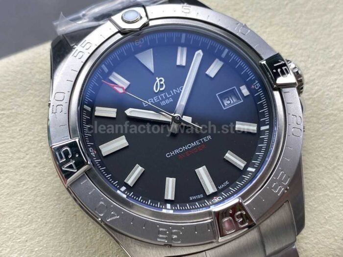 BLS Factory Breitling Avenger A17328101B1A1 42mm Full Steel Black Dial 3 Super Clone Watch,Clean Factory Watch